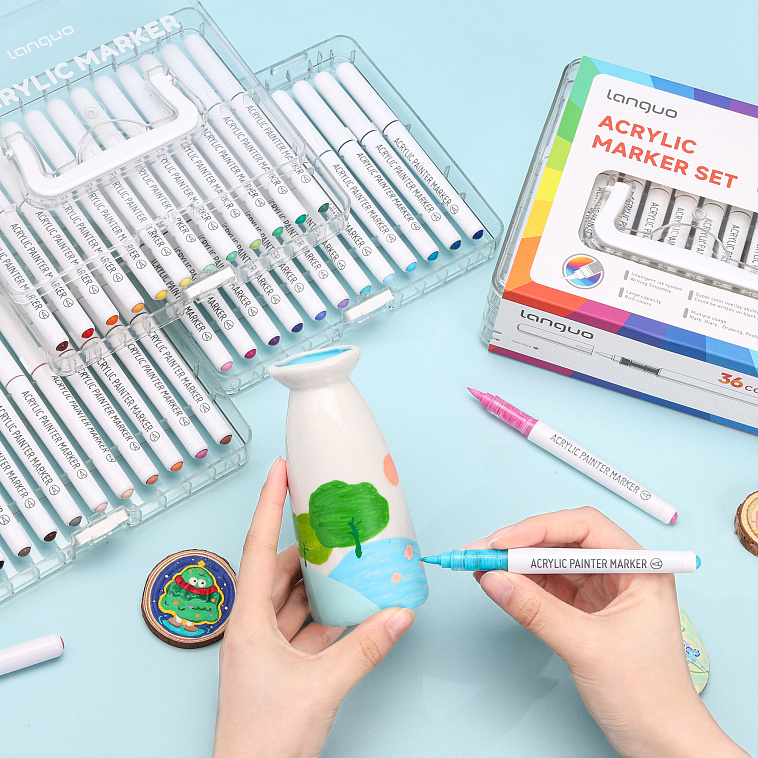 Набор маркеров акриловые Languo, 36 цветов 606x758